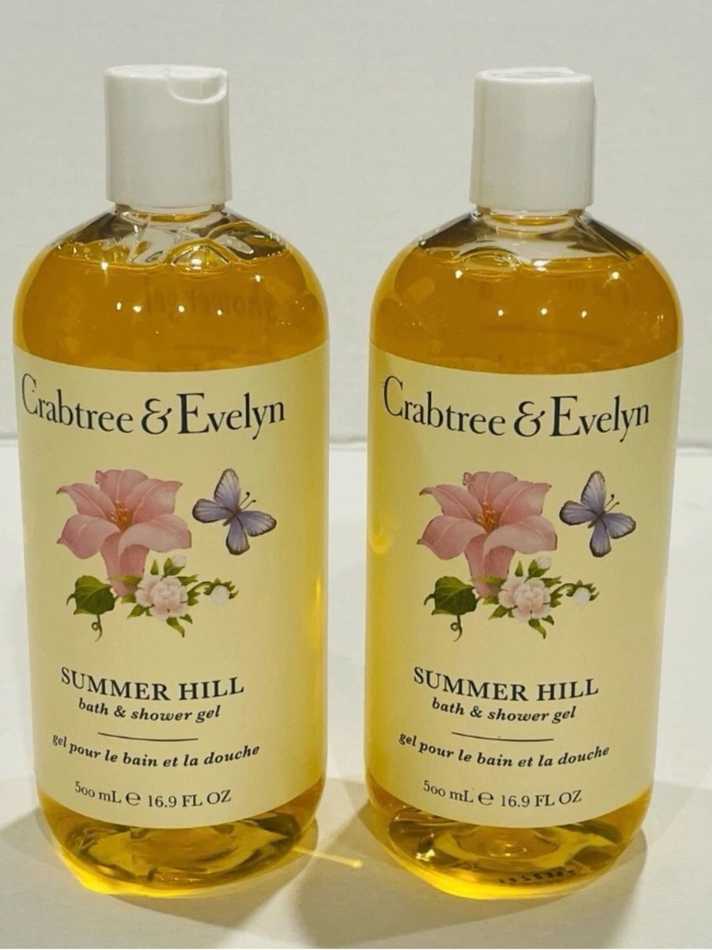 CRABTREE & EVELYN NEW Summer Hill Bath & Shower Gel 16.9 fl oz Lot of 2